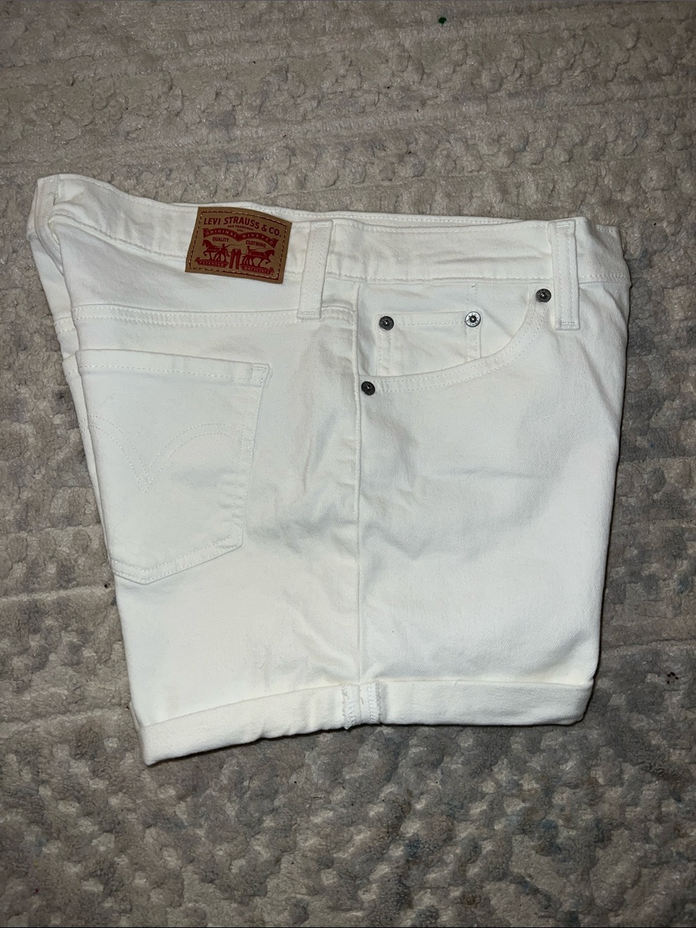 Levi's White Women’s Denim Cutoff Shorts